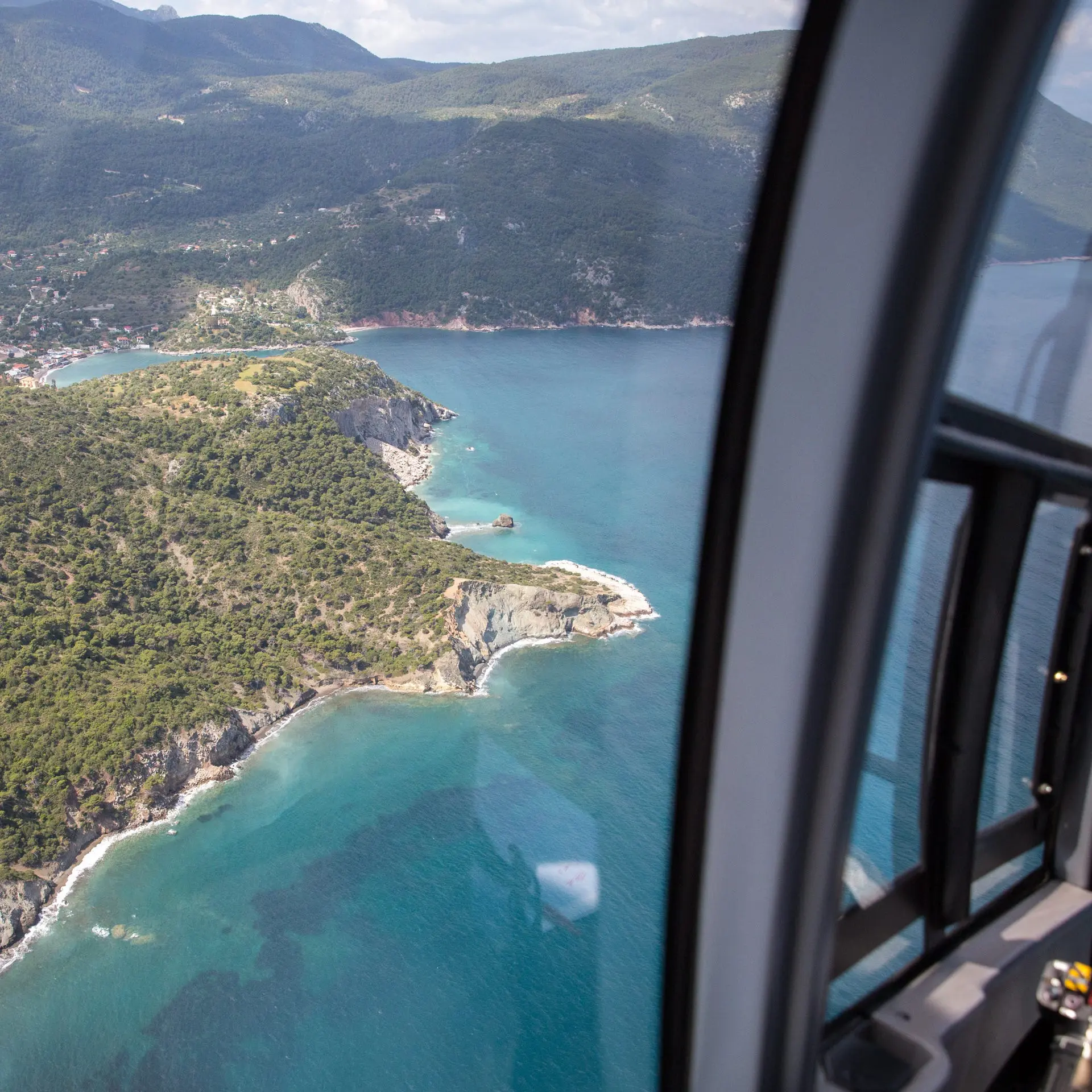 CRETE TO MYKONOS HELICOPTER FLIGHT